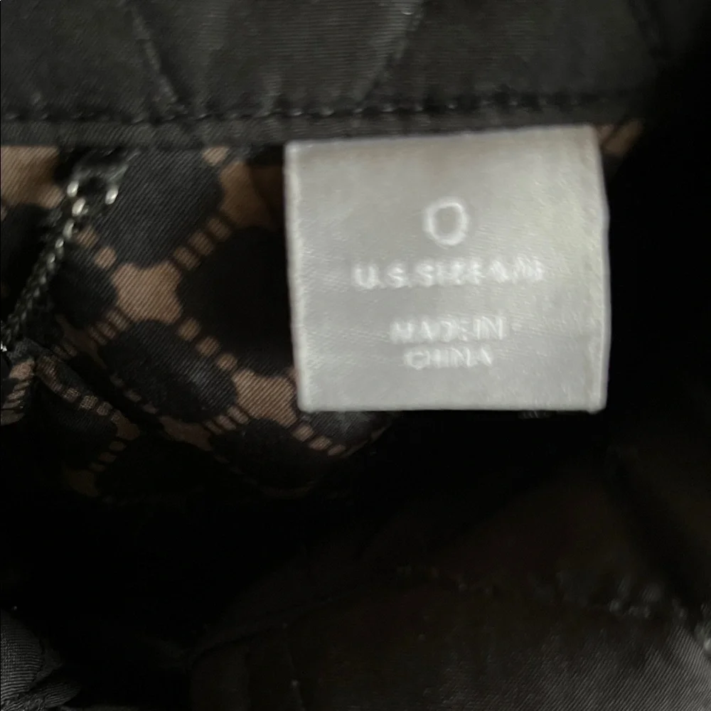 Chico's Black Quilted Button-Front Puffer Jacket